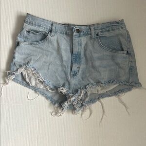 Wrangler Denim Frayed Shorts